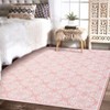 Machine Washable Modern Bedroom Area Rug Floral Large Area Rug Non Slip Throw Ultra Thin Stain Resistant Carpet for Living Room - 3 of 4