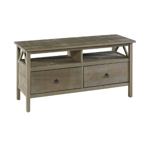 Titian Rustic TV Stand Driftwood - Linon, Brown