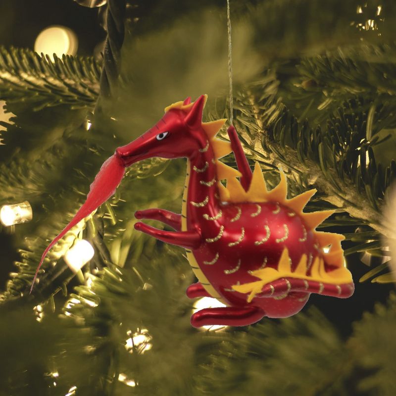 Italian Ornaments 4.25 In Dragon With Wings Ornament Fire Dragon Tree Ornaments, 2 of 4