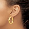 Black Bow Jewelry 7mm, 14k Yellow Gold Half Round Hoop Earrings, 30mm (1 1/8 Inch) - 3 of 4