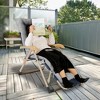 NewHome"71x22 Inch Chaise Lounger Cushion for Recliners, Rocking Chairs, Deck & Sofa Mats, Outdoor Comfort"BlackRedCoffeeGrey&Purple - 3 of 4