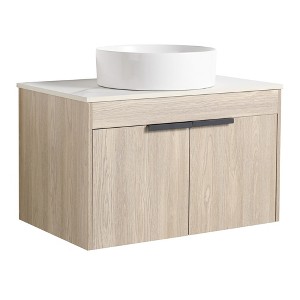 SEVOBAL Bathroom Vanities 30 Inch Bathroom Vanity With Ample Storage for Bathroom, Beige, 29.5"*18.9"*18.3" - 1 of 4