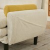 ORRD Ivory corduroy love seat soaf livingroom day bed recliner with storage pocket USB charger - 2 of 4