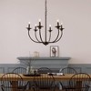 LNC Pict 6-Lights 26" Candle Modern Farmhouse Large Chandelier,Matte Black - 2 of 4