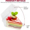 200 Pcs Individual Cake Slice Containers,Clear Pie Slice Containers Plastic Disposable,Cake Slice Boxes For 6”-8” Diameter Cake - 3 of 4