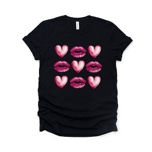 Simply Sage Market Women's Hearts and Lips Chart Short Sleeve Graphic Tee - 1 of 4