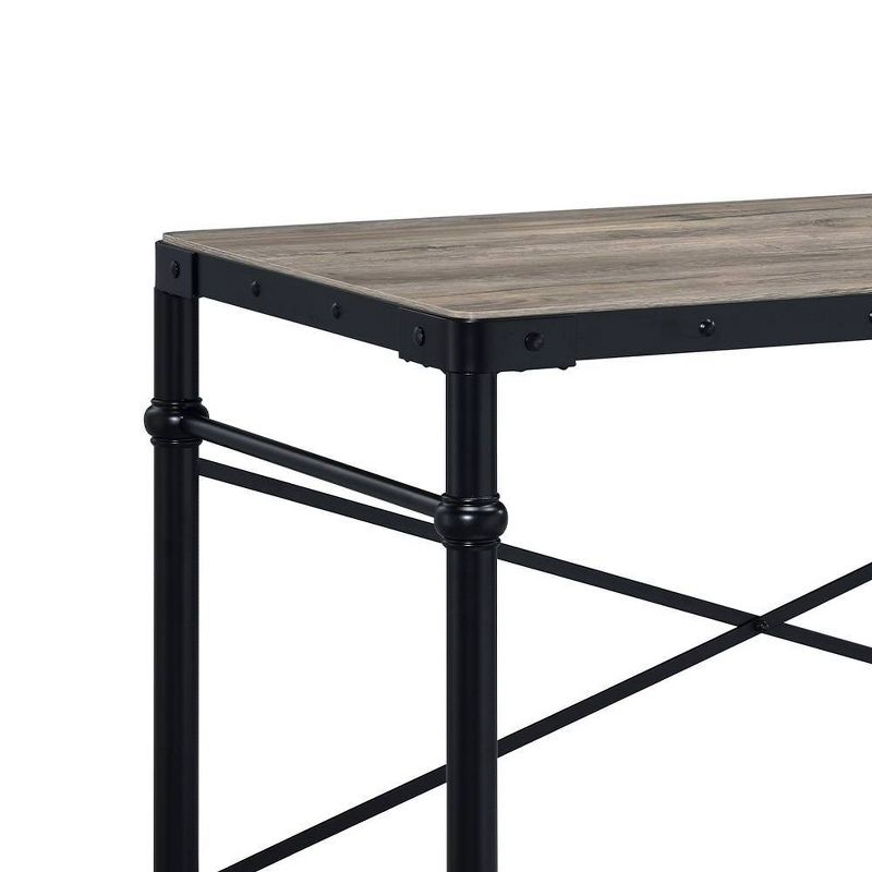47&#34; Oklarth Writing Desk Rustic Oak/Black Finish - Acme Furniture, 6 of 9