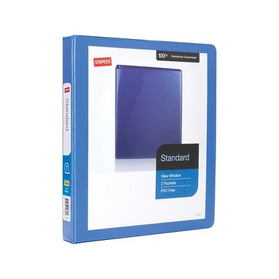 Staples Standard 1" 3-Ring View Binder Periwinkle (26434-CC) 82655