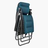 Lafuma R-Clip Batyline Iso Relaxation Patio and Poolside Zero Gravity Outdoor Foldable Lounge Recliner with Removable Canvas, Coral Blue - 2 of 4