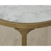 Signature Design by Ashley Korajane Round End Table - Antique Gold Metal Frame with Faux Marble Glass Top - 4 of 4