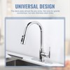 WOWOW 9.6 in. x 2.4 in. x 0.3 in. Stainless Steel Kitchen Sink Faucet Hole Cover Deck Plate in Brushed Nickel - 3 of 4