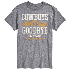 Men's - Yellowstone - Cowboys Don't Say Goodbye Short Sleeve Graphic T-Shirt - 1 of 4