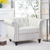 VYNXARIA 1 Seater Sofa For Living Room,Soft PU leather fabric, easy to clean,White - 3 of 4