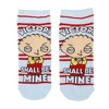 Family Guy Characters & Quote Women's 5-Pair Striped Ankle Socks - 4 of 4