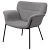 Fabric Upholstered Accent Chair with Flared Arms, Plush Cushioning and Metal Legs for Living Room - 3 of 4