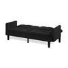 Sapphtopaz Convertible Couches for Living Room 3-Seater Velvet Upholstered Tufted Sofa with Adjustable Backrest & Plastic Legs Sofa for Bedroom - 3 of 4