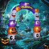 Inflatable Halloween Archway with Pumpkin Skulls Ghosts Bats Archway Beams and Yellow Lettering - 3 of 4