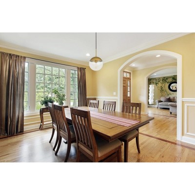 Brass and Clear Glass Adjustable Pendant Light with Black Cord