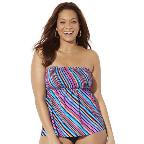 Plus Size Strapless & Bandeau Swimsuit