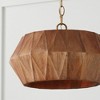 Capital Lighting Nadeau 1 - Light Semi-Flush Mount in  Light Wood/Patinaed Brass - 4 of 4