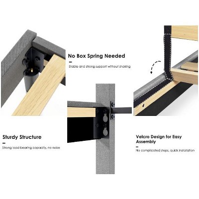 DOMETOUR Upholstered Platform Bed