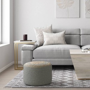 Winslet Round Braided Pouf - WyndenHall - 1 of 4