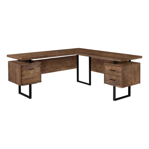 62.5 L-Shaped Desk with Storage by Monarch 