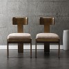 CAVINAS Chenille Living Room Chairs Set of 2,Dining Chairs with Rubber Wood Legs for Dining Room,Kitchen - 2 of 4