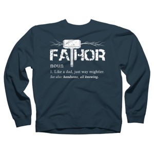Adult Design By Humans Viking Mightier Hero Fa-Thor Dad By EijhaBuddha Sweatshirt - 1 of 2