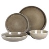 Gibson Elite Berea 16 Piece (Service for 4) Plates and Bowls Reactive Glaze Round Dishes Stoneware Ceramic Dinnerware Set - 2 of 4