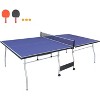 8ft Mid-Size Professional Table Tennis Tables,Foldable & Portable Design,Ping Pong Table Set Included Net, 2 Table Tennis Paddles and 3 Balls - 2 of 4