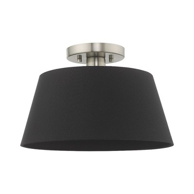 Livex Lighting Belclaire 1 - Light Flush Mount in  Brushed Nickel