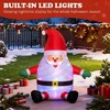 QingMoon 6 FT Inflatable Santa Claus, Christmas Blow Up Decoration with Rotating Magic Lights Outdoor Display for Yard, Lawn and Garden - 3 of 4
