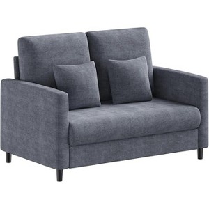 Coucheta Accent Chair Collection - Chenille Loveseat Reading Chairs, Tool-Free Setup, Comfy Arm Chairs for Living Room & Bedroom, Multiple Colors - 1 of 4
