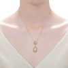 Guili Rhodium and 14K Gold Plated Pendant Necklace with Dazzling Cubic Zirconia, Offering Timeless Elegance and Radiant Sophistication - 3 of 3