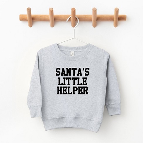 The Juniper Shop Santa's Little Helper Words Toddler Graphic Sweatshirt - image 1 of 3