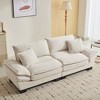NicBex 84" Corduroy Sleeper Sofa with 23" Deep Seat, Upholstered Loveseat Sofa with 2 Supportive Pillows, Couches for Living Room - 2 of 4
