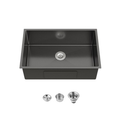 JUJABU 30″x19″ Drop In Stainless Steel Kitchen Sink with Standard Drain and Hook