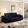 KTMBDW Folding Sofa Bed, Convertible Sleeper Chair with Pilow, 3 in 1 Teddy Loveseat Sofa Human Dog Bed Floor Couch for Living Room Bedroom - 2 of 4