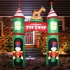 FURNIinspire Decorative Holiday Scene Props 11.5ft Outdoor Christmas Inflatables Home Decor Blow-Up Archway for Lawn, Green, 95.3"*37.5"*139.8" - 2 of 4