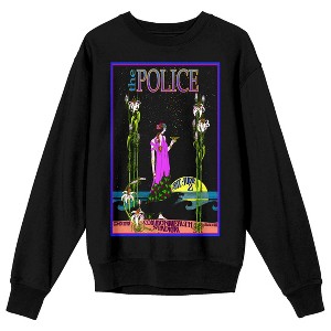 The Police Bob Masse Poster Art Crew Neck Long Sleeve Black Adult Sweatshirt - 1 of 3