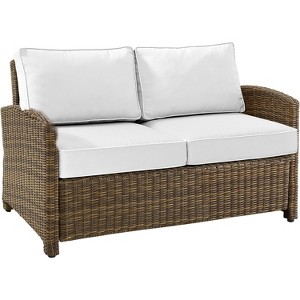 HomeStock Bradenton Outdoor Wicker Loveseat - 1 of 4