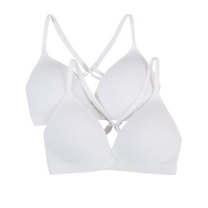 Fruit of the Loom Girls' Seamless Trainer Bra with Removable Modesty Pads 2-pack - 1 of 3