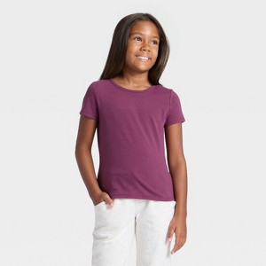 Girls' Short Sleeve Fitted T-Shirt - Cat & Jack™ - 1 of 3