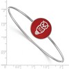 Black Bow Jewelry Sterling Silver Chi Omega Greek Life Bangle Bracelet 6 Inch - 2 of 3