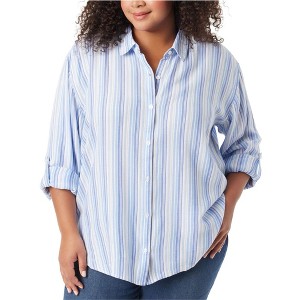 Gloria Vanderbilt Womens Solid Button Up Shirt - 1 of 1