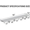 2PCS 36x12x1.6" Concession Window Shelf Stainless Steel Foldable Food Truck Shelf - 2 of 4