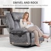 Polyester Swivel Rocker Recliner with 145¡ã Manual Recline and Footrest - 4 of 4