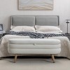 ModernLuxe Velvet/Boucle Fabric Storage Bench with Wood Legs - Ideal for Living Room & Bedroom - 2 of 4