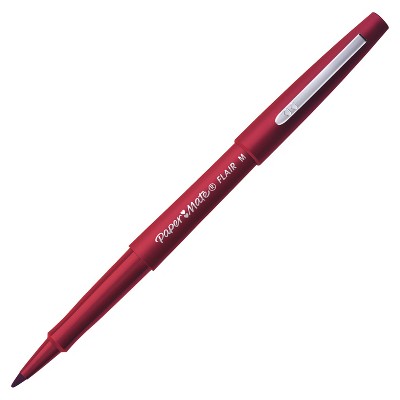 Paper Mate Flair Felt Tip Pens, Medium Point, Red, pk of 36